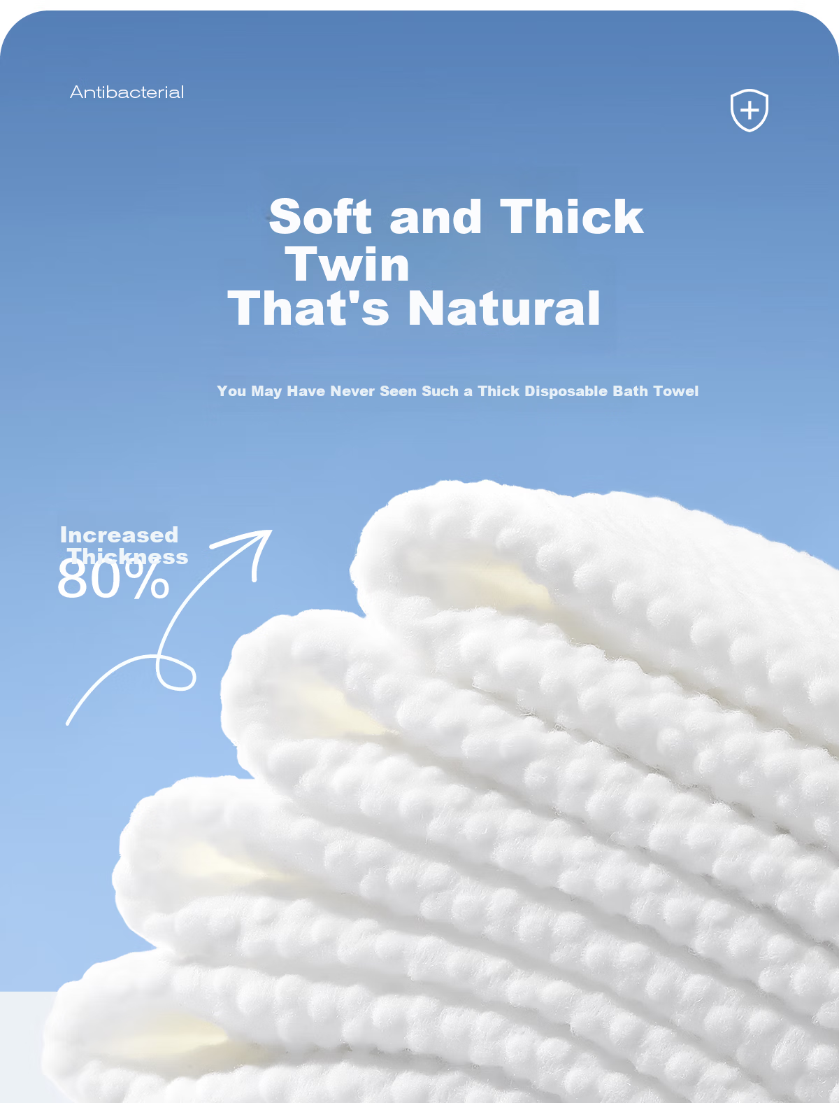 Ouyi Disposable Bath Towel Travel 99% Antibacterial Individually Packaged Thickened Large Towel 6 Pieces 7