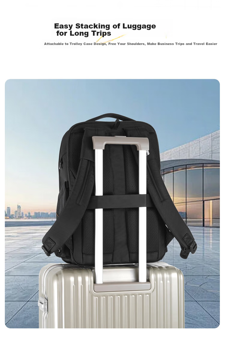 American Tourister Men's Backpack Commuter Laptop Bag Multifunctional 16-inch Travel Bag NA5 Light Gray 8