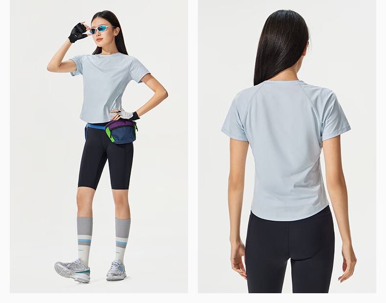 Penguin [Han Yutong Edition] Camel Collaboration Slim Fit Waist T-Shirt Cooling Sun Protection Quick-Dry Slimming Short Sleeve N038 24