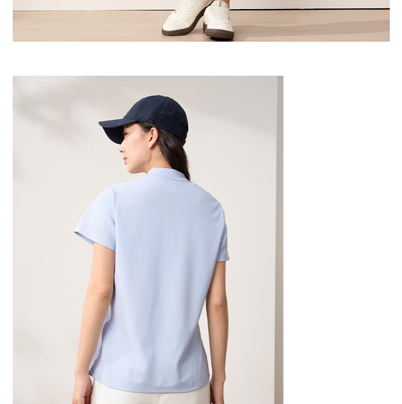 361° Women's Spring Summer Sports Polo Shirt Quick-Dry Fitness Casual Running Short Sleeve Top 662624111H-2 13