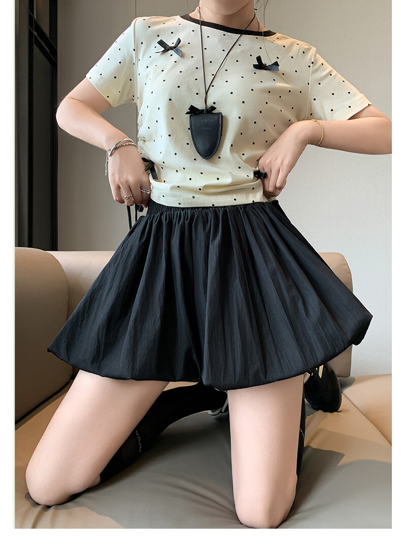 Borui Bud Short Skirt Summer Thin Women's 2026 New High-Waist Slimming Anti-Exposure Puff Cake Skirt 18