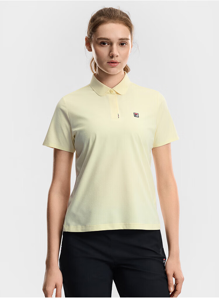 FILA Official Women's Knitted Short Sleeve Polo Shirt 2026 Summer Tennis Sports Quick-Dry Top 38
