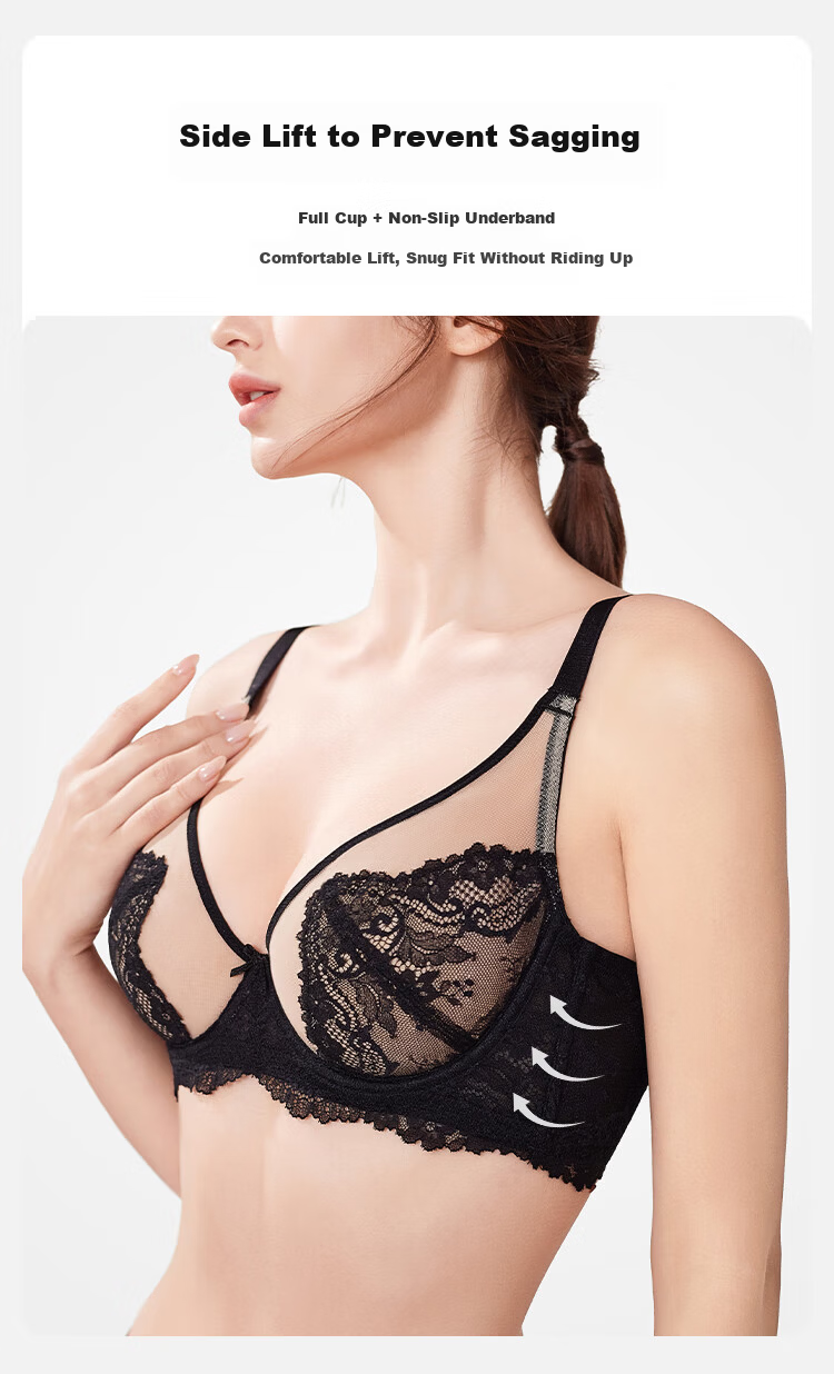 Ordifen Women's Ultra-Thin Lace Sexy Slimming Boyshort Bra Set XB4318 7