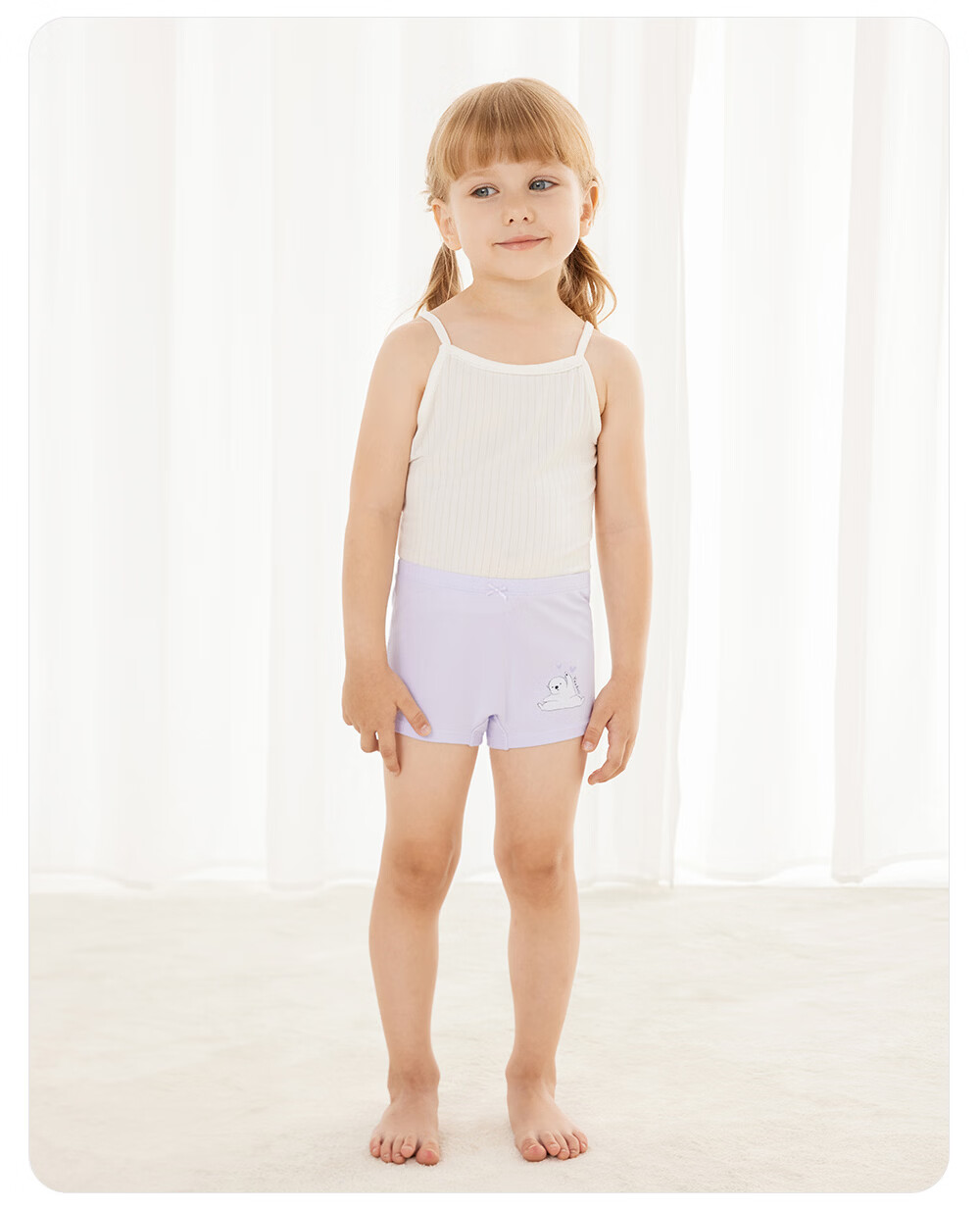 YEEHOO Children's Cotton Underwear, Girls' Boxer Briefs, Mid to Big Kids' Boyshorts, Comfortable Shorts That Don't Pinch the Bottom 28