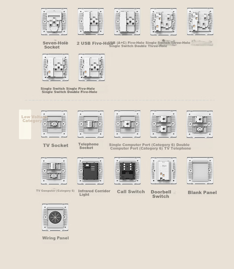 CHNT Switch Socket No-Paint Cream Style Large Panel Socket Faceplate Flush Mounted X1M One-Gang Single Control Three-Hole Cheese Yellow 32