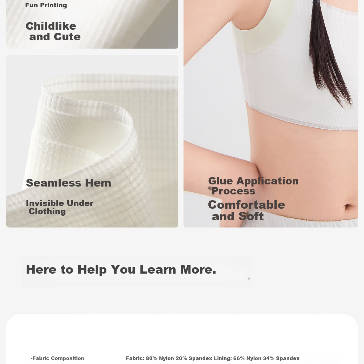 COCO SMART Children's Underwear 6-12 Years Old Elementary School Girls Thin Breathable Seamless Girls' Vest Stage One Development Bra 20
