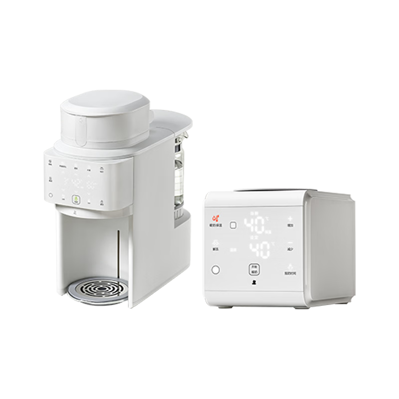 Little White Bear Fully Automatic Milk Frother with Glass Pot Beethoven M2+ Milk Shaker and Warmer Octopus R1 Combo