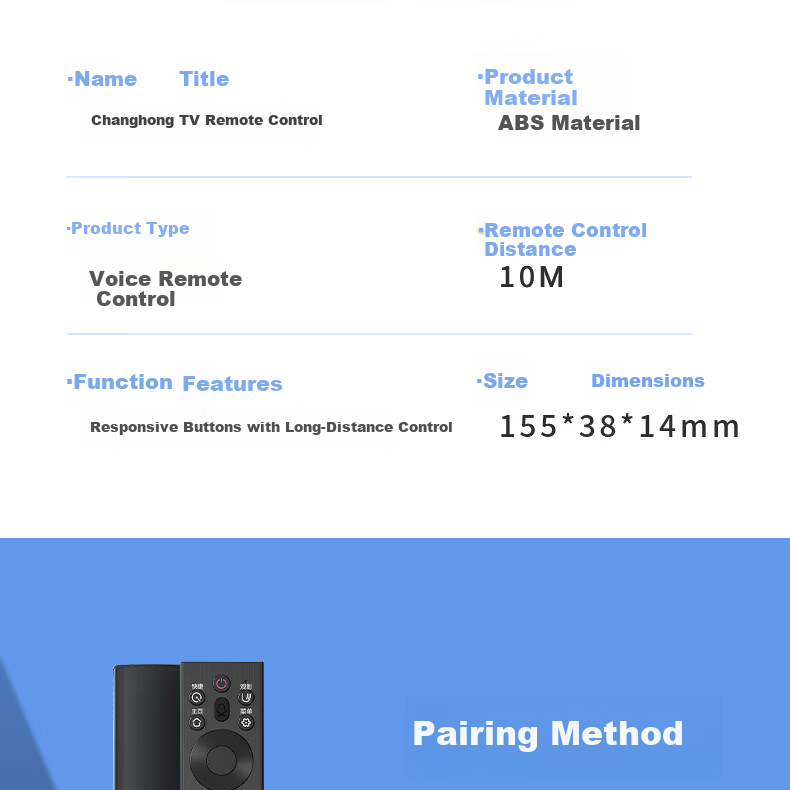 Dongpuli Remote Control for Changhong TV Voice RBG400VC 55D4PS 65D4PS 70D4PS 75D4PS Changhong TV Remote Control 11