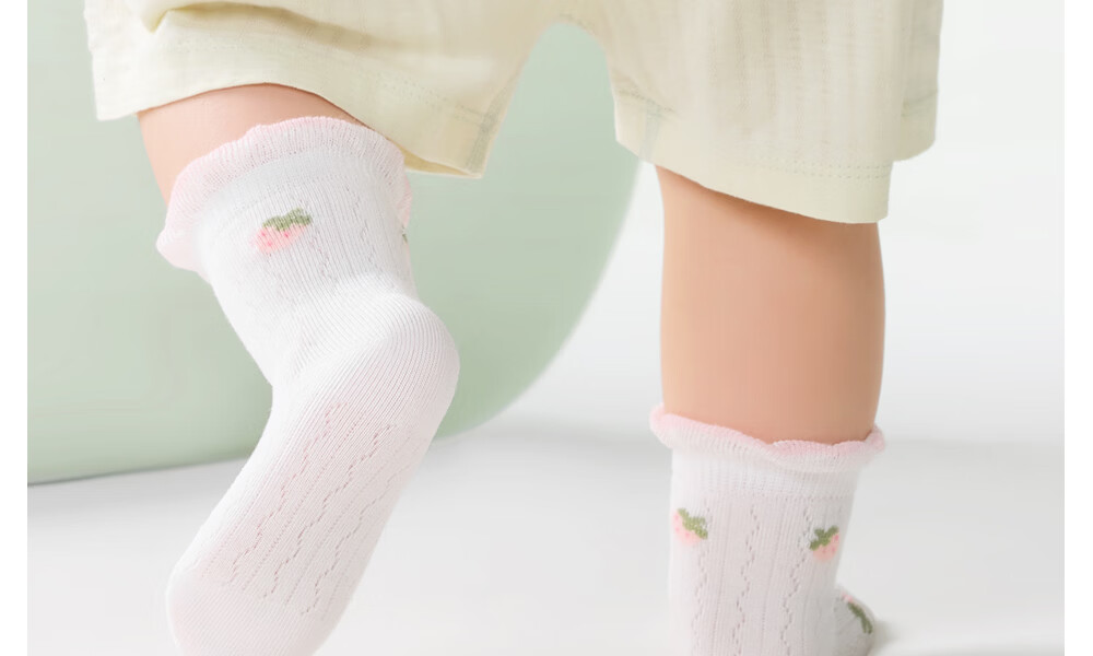Betis Children's Socks 0-1 Year Summer Thin Breathable Baby Girl Mid-Calf Soft Lace Princess Socks 25