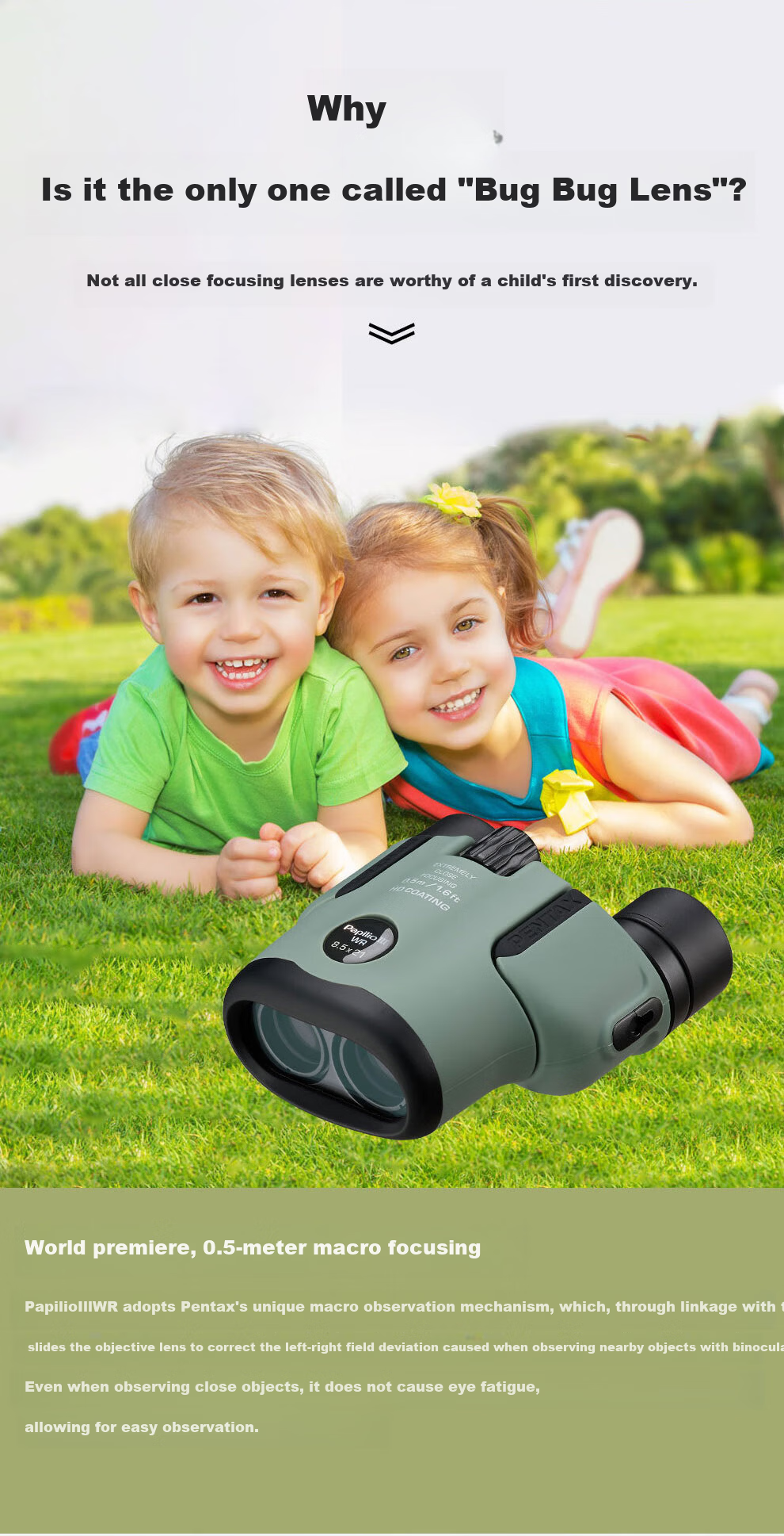 PENTAX Insect Lens III 8.5x21 Black Waterproof Macro Binoculars for Theater Museum HD Photography 4