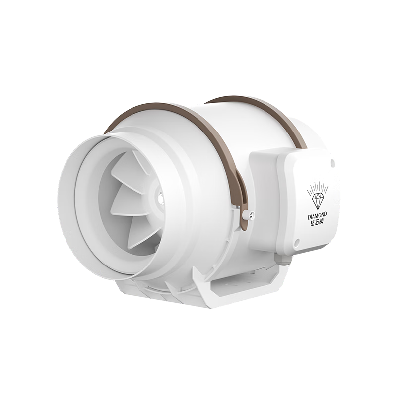 Diamond Brand Duct Fan Axial Flow Exhaust Fan Industrial Ventilation Fan Kitchen Bathroom Commercial High Suction Smoke Exhaust Fan 6 Inch Stepless Speed Control 148mm Opening