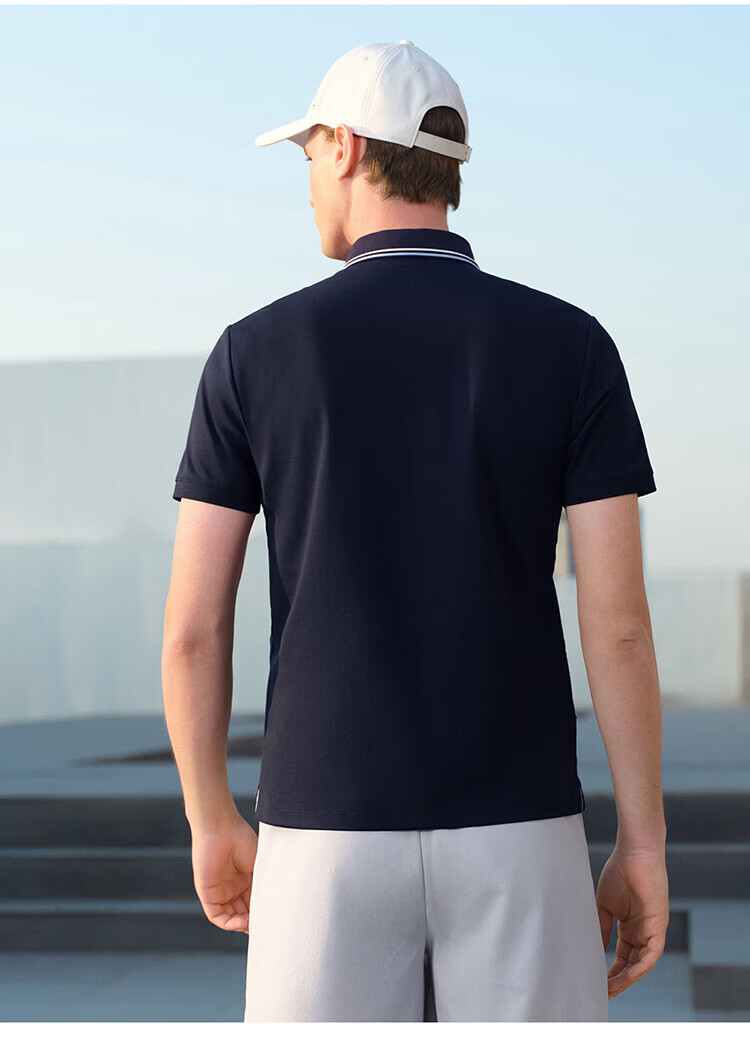 FILA Elite Men's Knitted Short Sleeve Polo Shirt 2026 Summer Simple Basic Casual Top 26