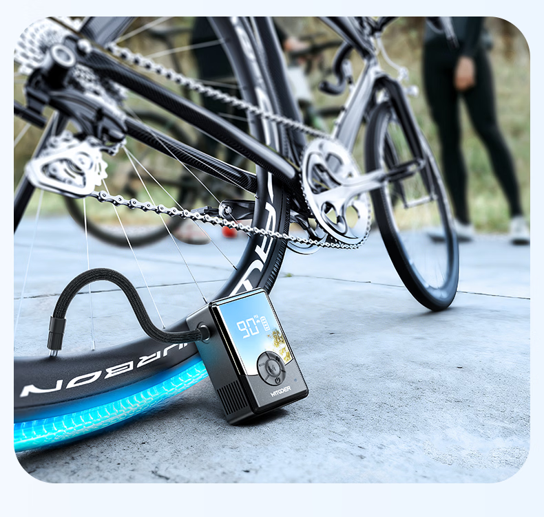 Zhiguozhe Bicycle Air Pump Portable High-Pressure Road Bike Inflator Electric Vehicle Wireless Pump 22