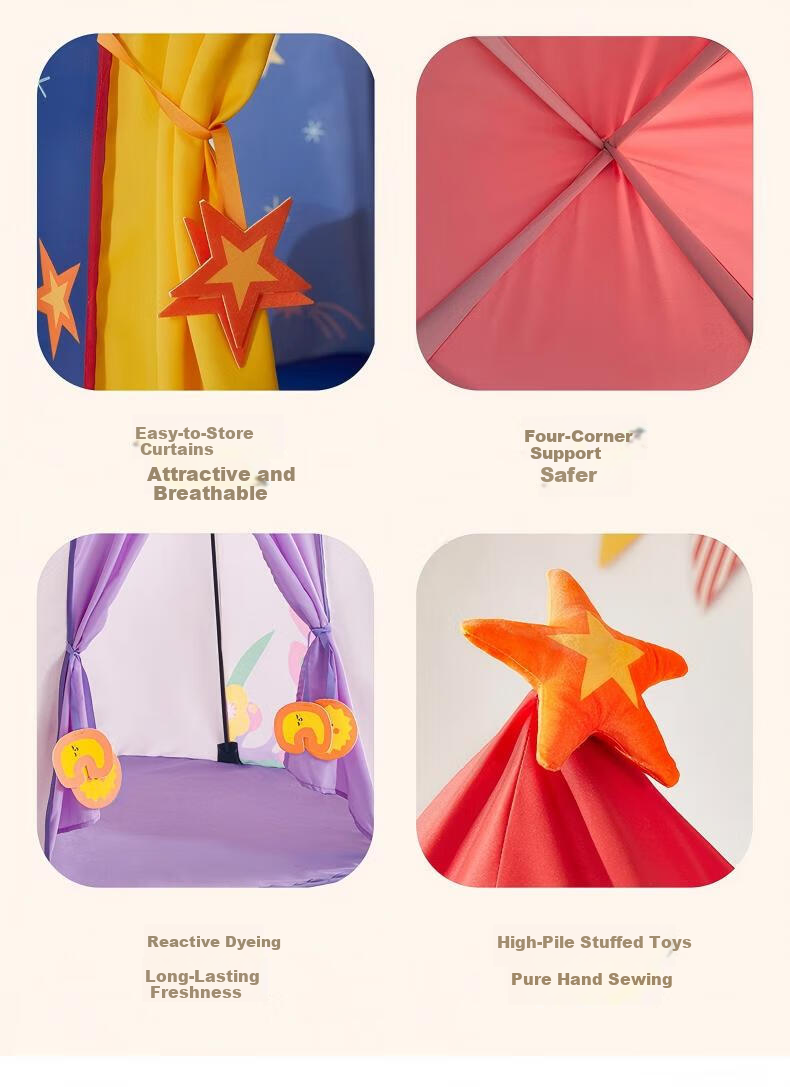 Batola Children's Tent Indoor Mongolian Yurt Playhouse Boys and Girls Small Castle Toy House Butterfly Garden 3