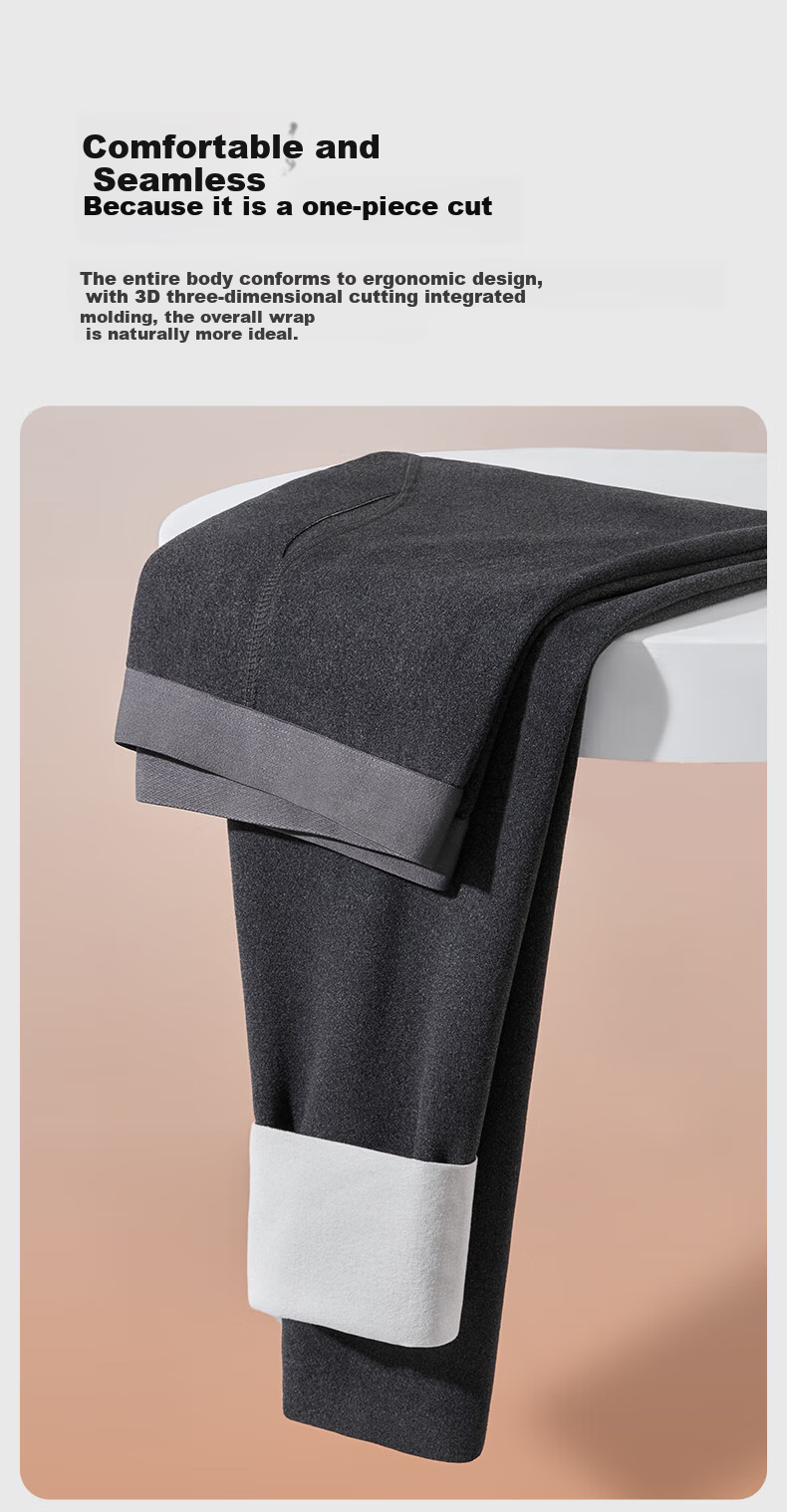 SEPTWOLVES Cashmere Silk Knee Patch Thermal Pants Men Seamless Soft Base Layer Autumn Trousers Single Piece 9
