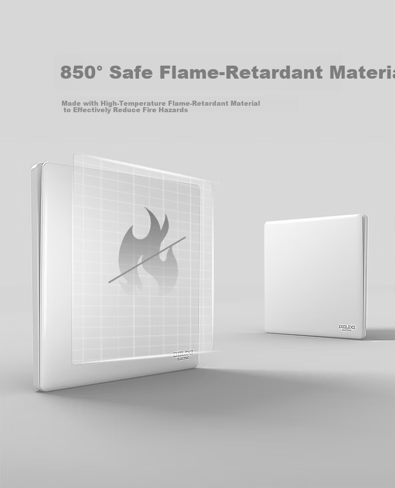 DELIXI 86-Type Ultra-Thin Matte Large Panel 260 Galaxy Gray Single-Gang Single-Control Switch Socket Panel 24