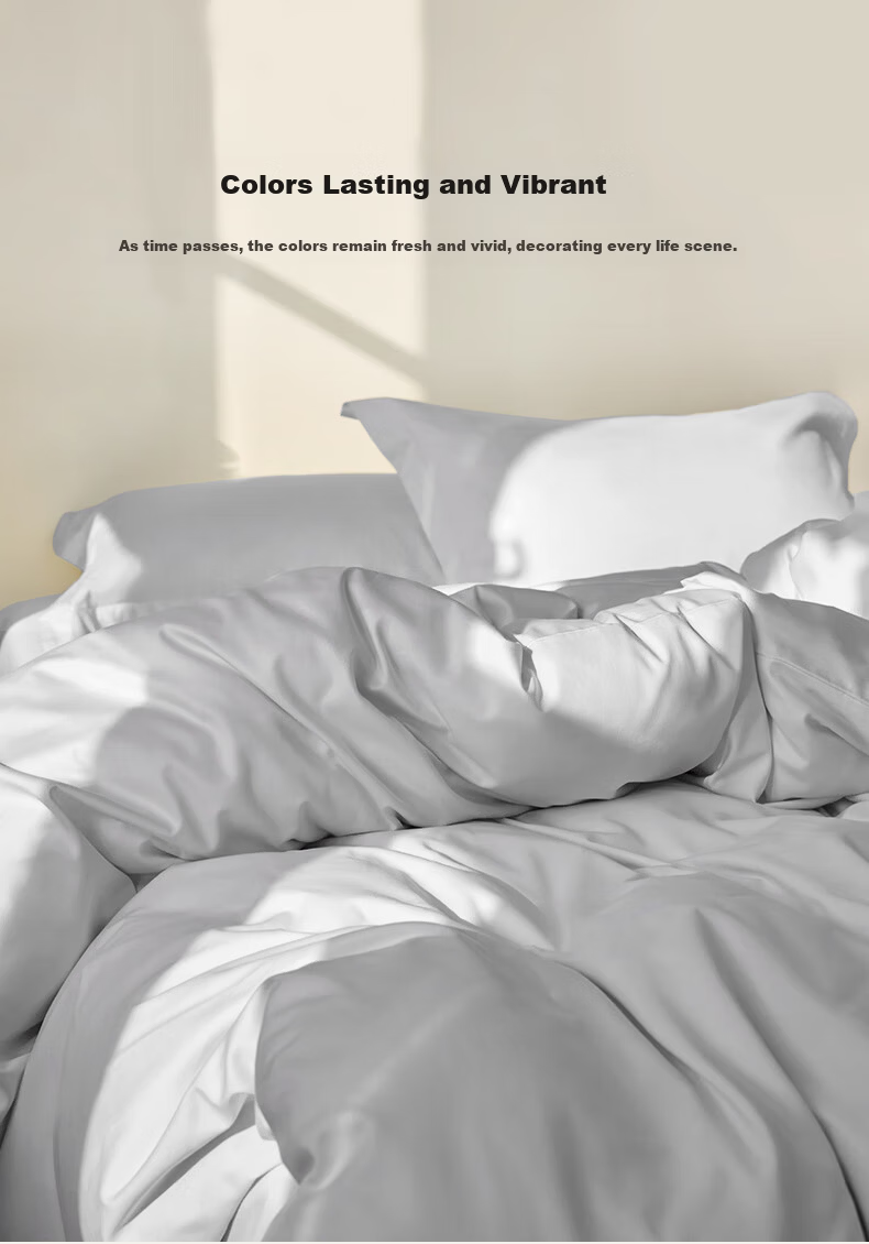 Luolai Home Textiles 60-Thread Count Pure Cotton 4-Piece Bedding Set Orange 200x230cm 7