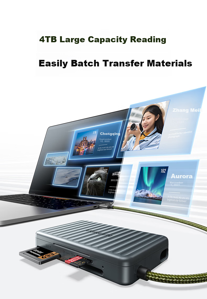 Ugreen Type-C 3.0 Mini Card Reader High-Speed SD/TF Multi-Function Storage Box Compatible with DSLR Cameras, Computers, and Smartphones 21