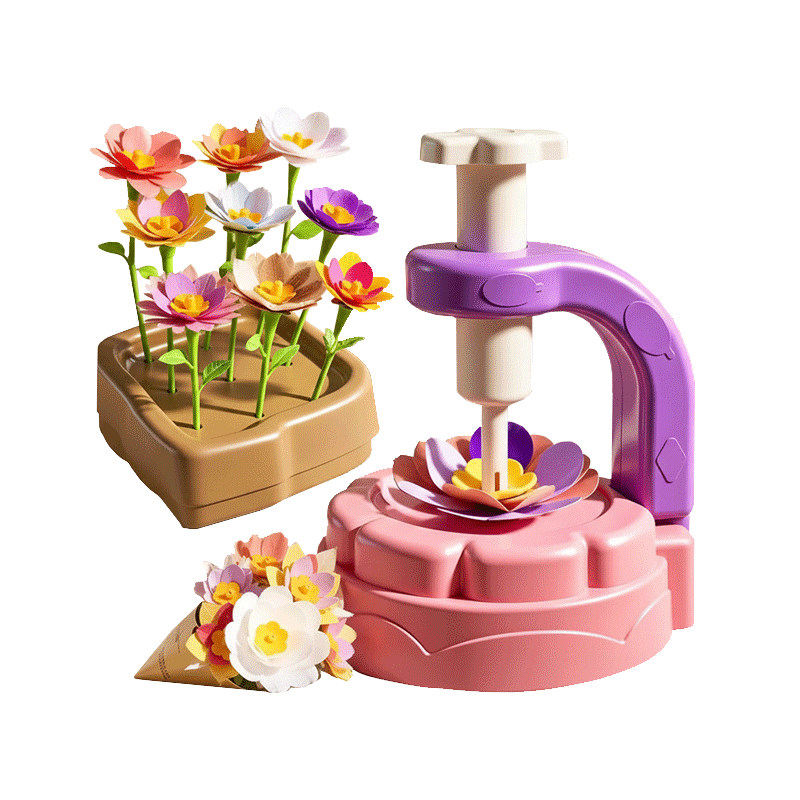 Guanchao Children's Embossing Machine Creative DIY Craft Floral Machine Toy for Girls Ages 3-6-9 Children's Day Gift