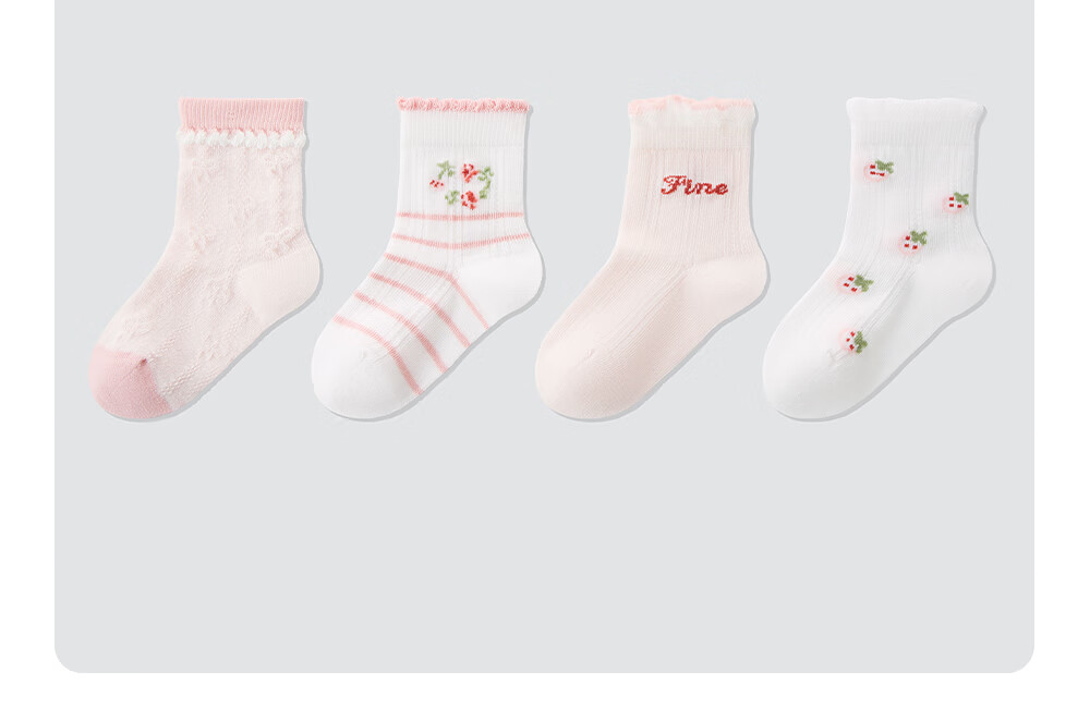 Betis Children's Socks 0-1 Year Summer Thin Breathable Baby Girl Mid-Calf Soft Lace Princess Socks 30