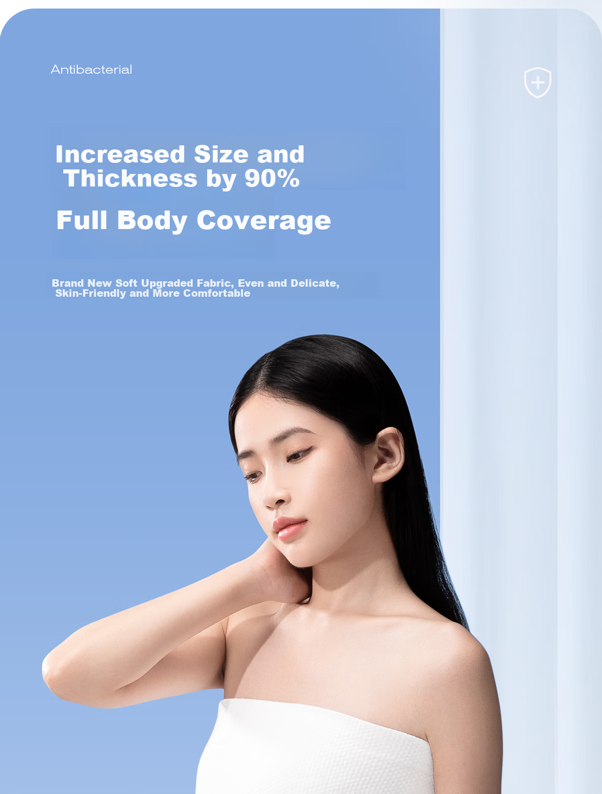 Ouyi Disposable Bath Towel Travel 99% Antibacterial Individually Packaged Thickened Large Towel 6 Pieces 9