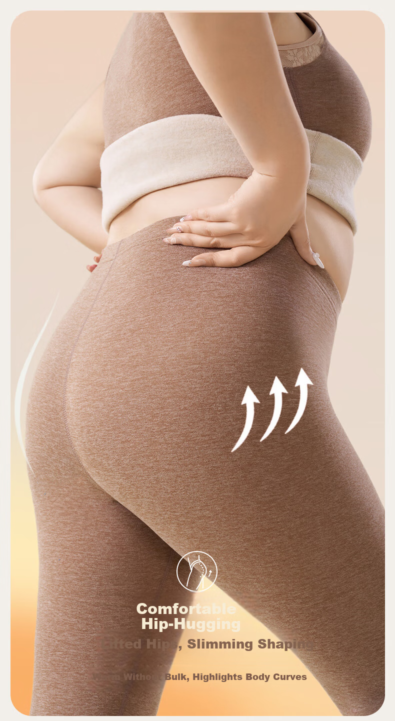 Shanshan Women's Thermal Pants [Cashmere Silk Heating] 2026 New Autumn Winter Fleece Thickened Seamless Base Layer Leggings 9