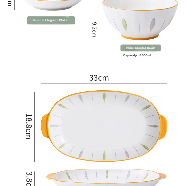 Huaqingge 25-Piece Dinnerware Set 2025 New High-Value Mu Yun Rhombus Pattern Underglaze Color Bowls and Plates Tableware Set 6