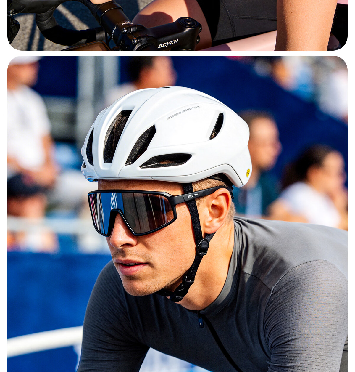 SCVCN Cycling Sunglasses Unisex Outdoor Sports Polarized Windproof Anti-Fog Day and Night Use 24