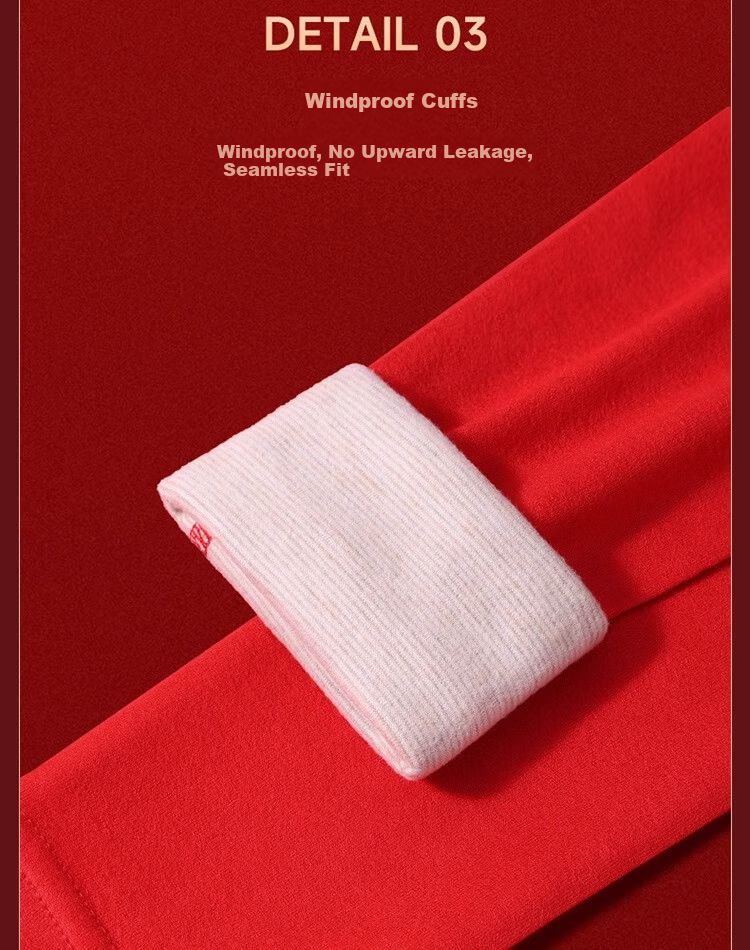 GRACEWELL Hongyun Lucky Warm Set Wedding Celebration Gift Box Red Thermal Underwear Base Layer Autumn Shirt and Pants Men XXL 23