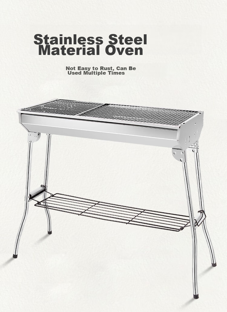 Suncojia , Outdoor Stainless Steel Barbecue Grill, Portable Foldable Barbecue Rack, Charcoal Grill, Carbon Grill, Meat Roasting Rack 6