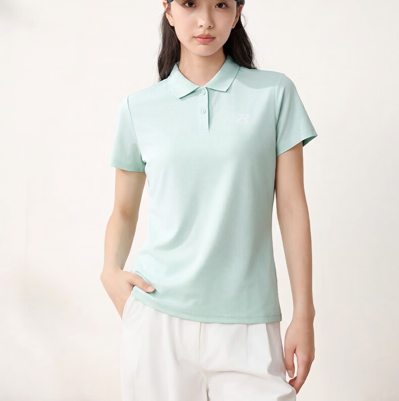 361° Women's Spring Summer Sports Polo Shirt Quick-Dry Fitness Casual Running Short Sleeve Top 662624111H-2 22