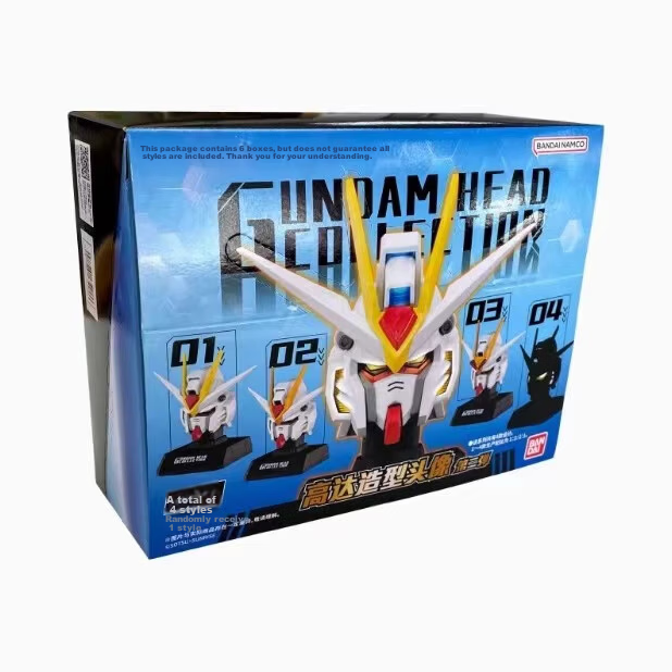 BANDAI Official Mobile Suit Gundam Blind Box Model Figurine Bust Toy Gift