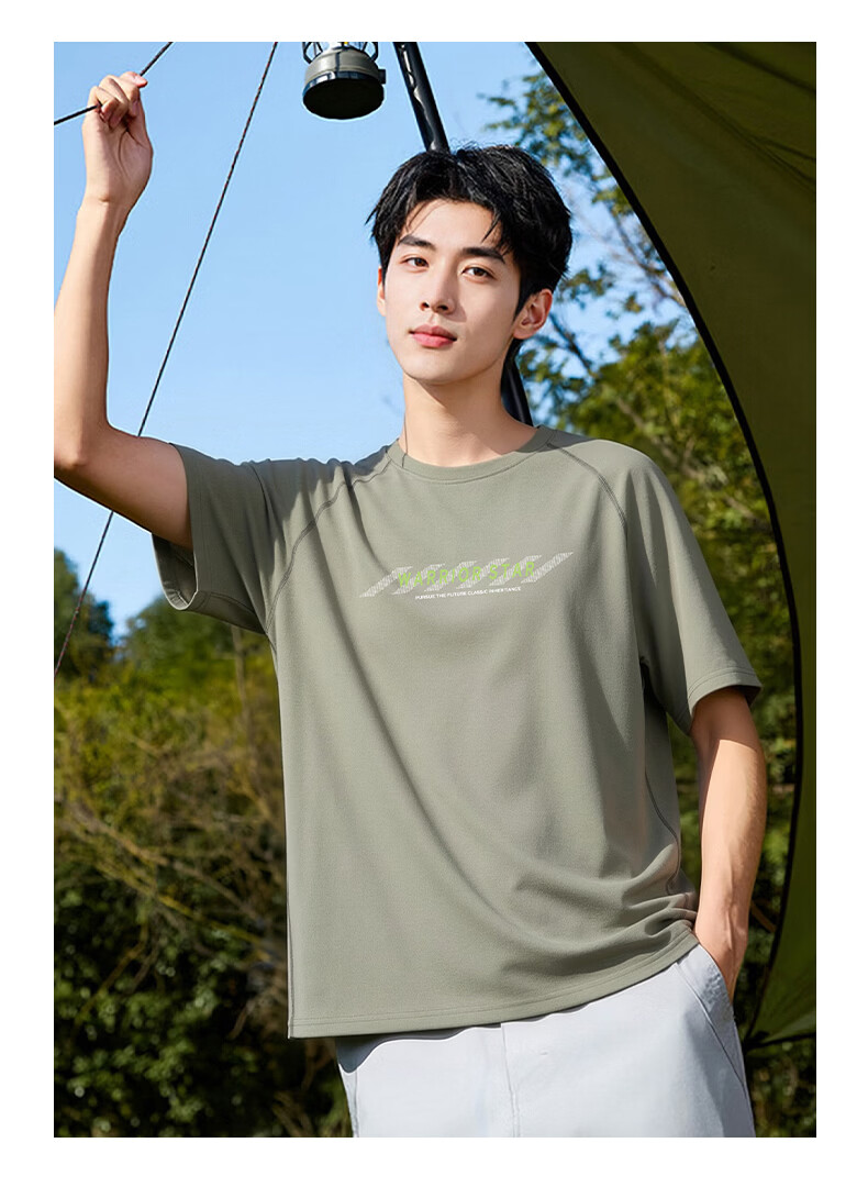 Warrior Men's Cotton Feel Casual Short Sleeve T-Shirt Loose Fit Crew Neck Sports Fitness Summer Top 11