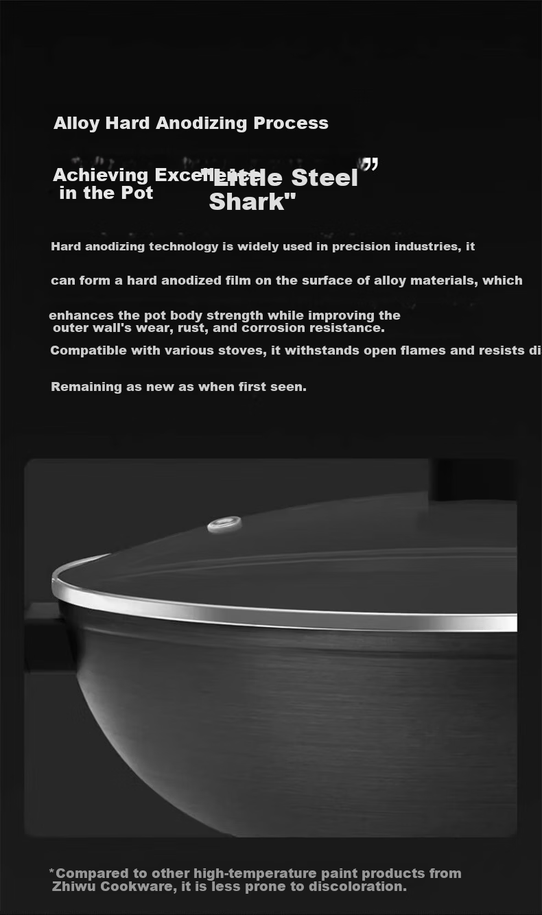Zhiwuzhu Xiaomi Non-Stick Frying Pan Stir-Fry Pan Skillet Induction Cooker Compatible Mijia Flat Bottom Gas Stove Household Cookware 6