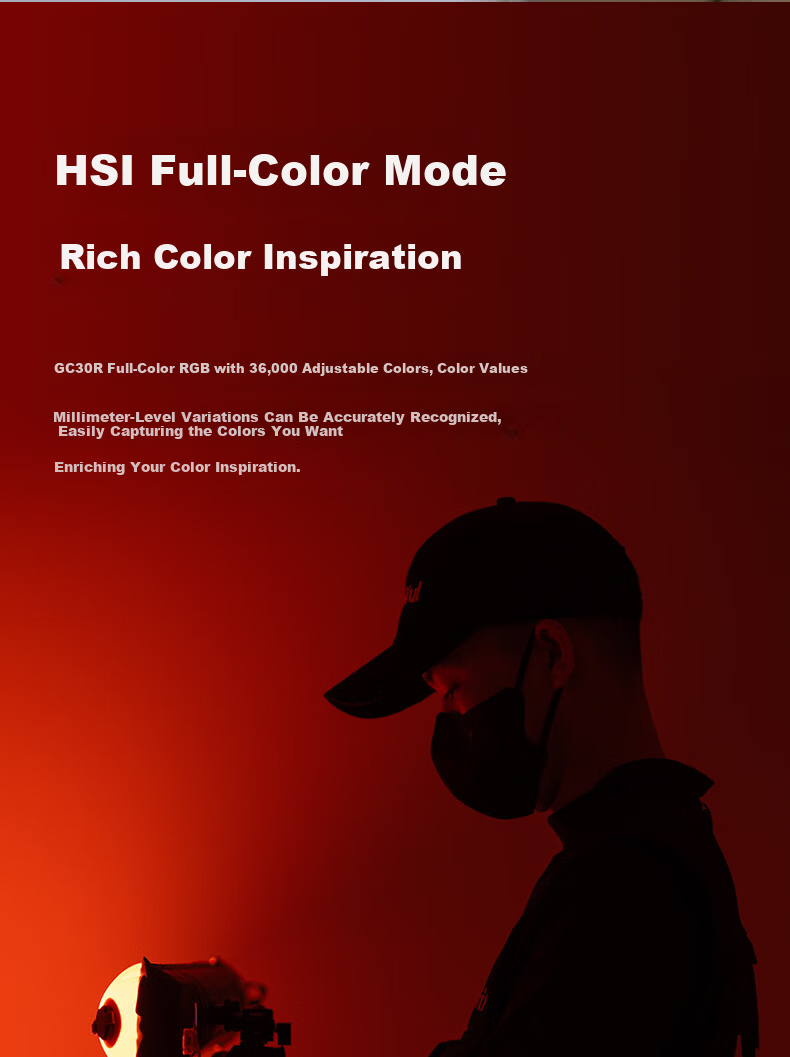 AMBITFUL ZhiJie GCA30C Air Column Light Dual Color Temperature RGB Video Photography Fill Light Live Streaming Wedding Camping Portable Soft Light Outdoor Live Streaming Light 11