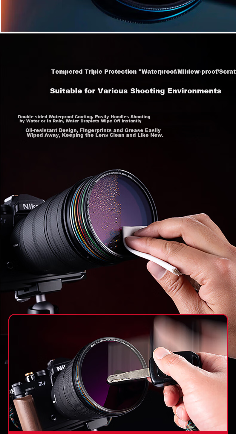 Kase Polarizing Magnetic CPL Filter 67mm Wolverine II Magnetic CPL Polarizer High-Definition High-Transmission Low-Reflection Landscape Photography Filter 9