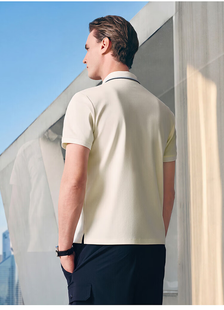 FILA Elite Men's Knitted Short Sleeve Polo Shirt 2026 Summer Simple Basic Casual Top 31