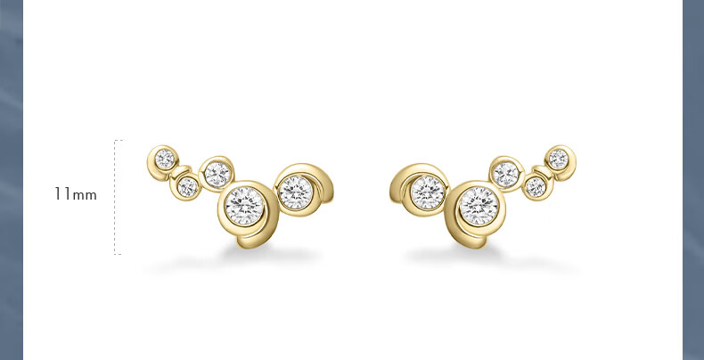 HEFANG Bubble Stud Earrings Simple Necklace Luxury High-End Feel [Birthday Gift for Girlfriend Wife] 7