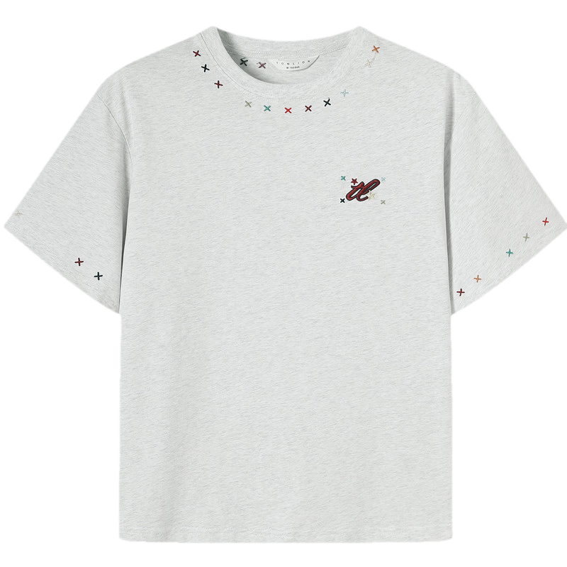 TonLion 2026 Summer New Women's Short Sleeve T-Shirt Unique Stylish Loose Fit Petite Korean Chic Early Spring Top