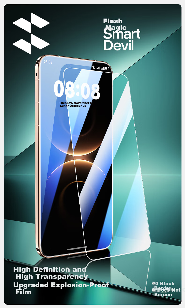 Shanmo Tempered Glass Screen Protector for Huawei Mate80 Mate80 Pro - HD Full Coverage Explosion-Proof Anti-Fingerprint Smooth Phone Film 1