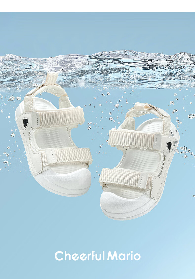 Cheerful Mario Kids Summer Sandals Boys Girls Outdoor Soft Sole 2026 New Breathable Casual Korean Style Toddler Shoes 19
