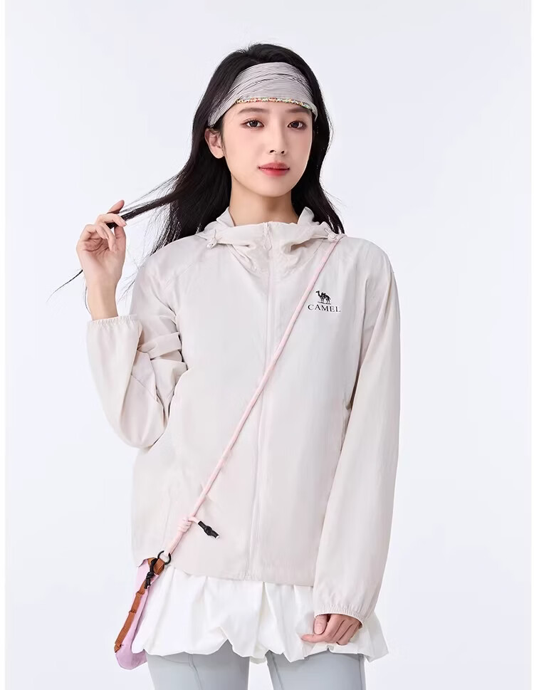 CAMEL Original Yarn Dry and Wet State Sun Protection Jacket for Women Slim Fit 2026 Spring Summer New Cool Breathable Water-Repellent Jacket for Men 0007 12