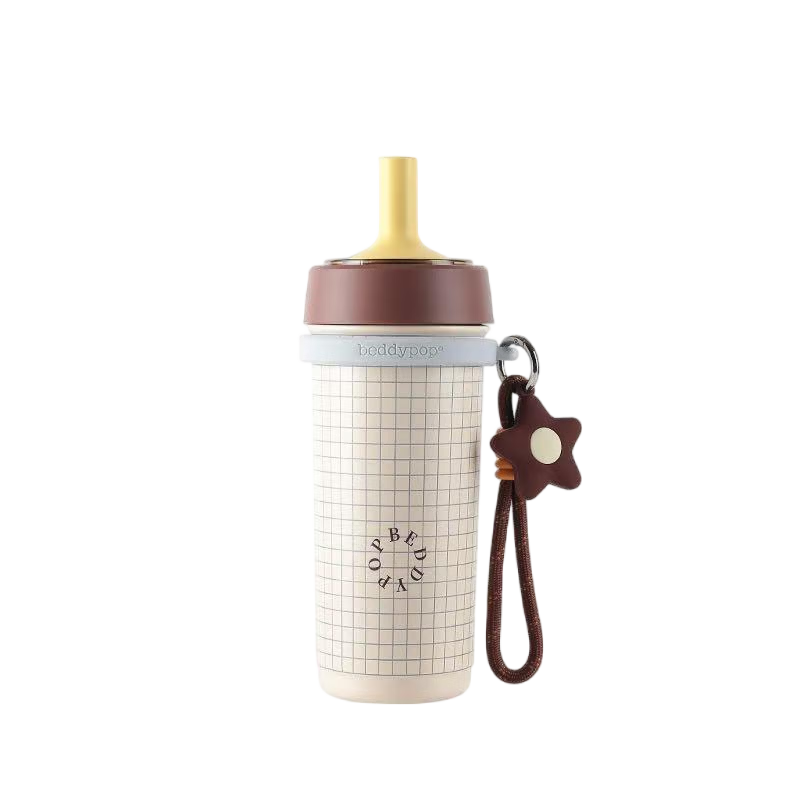 BEDDYBEAR Greenland Large Capacity Straw Insulated Water Bottle Women's High-Value Portable Coffee Cup Student Water Cup 540ML Chalk Period