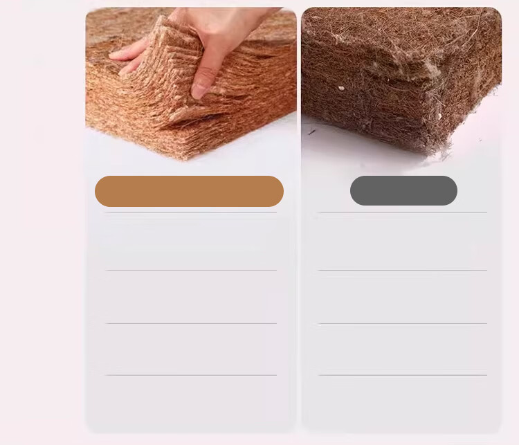 L&S Coconut Palm Mattress Foldable Firm Coconut Palm Tatami Natural Coconut Palm Mattress 6cm Thick CD39 1.8*2m 12
