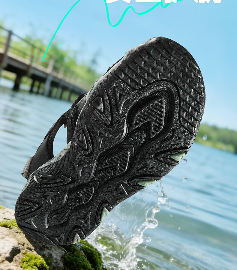 361° Kids Sandals 26 Summer Boys Girls Breathable Closed-Toe Anti-Collision Beach Frame Shoes Black Size 38 8