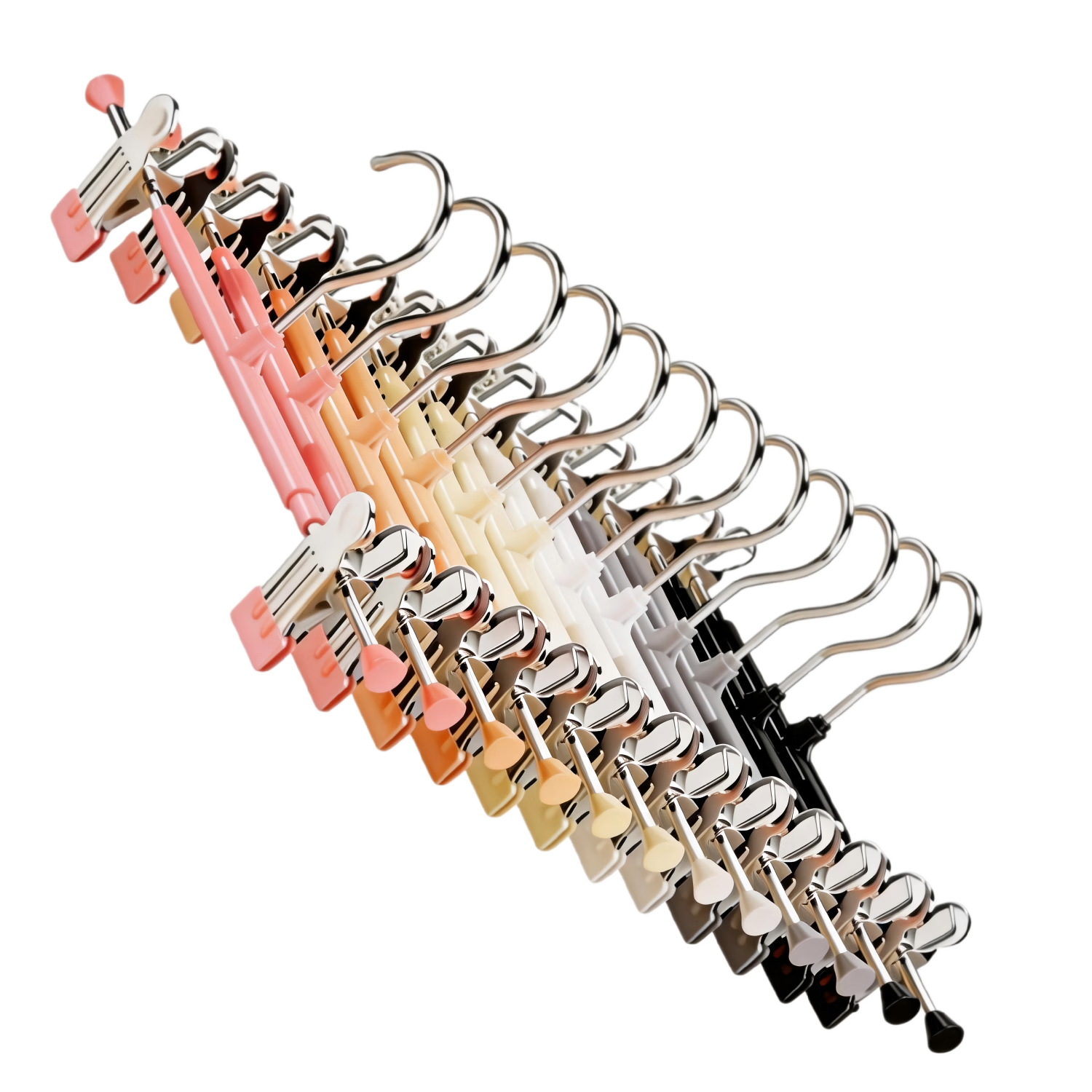 Cobbe Hangers, Non-Slip Pants And Skirt Clips, Extendable Clothes Hanger Storage, Pack of 12