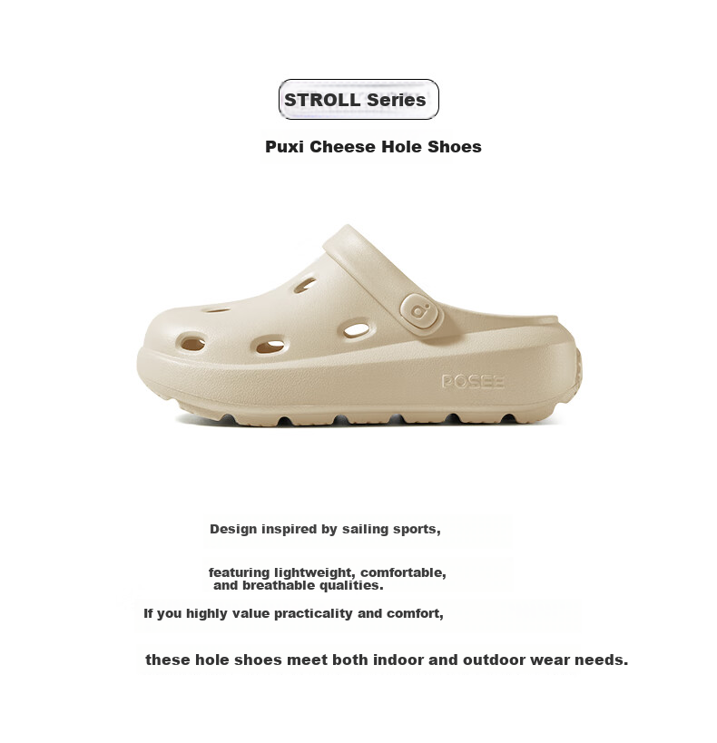 Puxi Cheese Splat Sensation Hollow Out Women's Thick Sole Sandals Beach Open Toe Slippers Outdoor Couple Reef Black Size 39-40 3