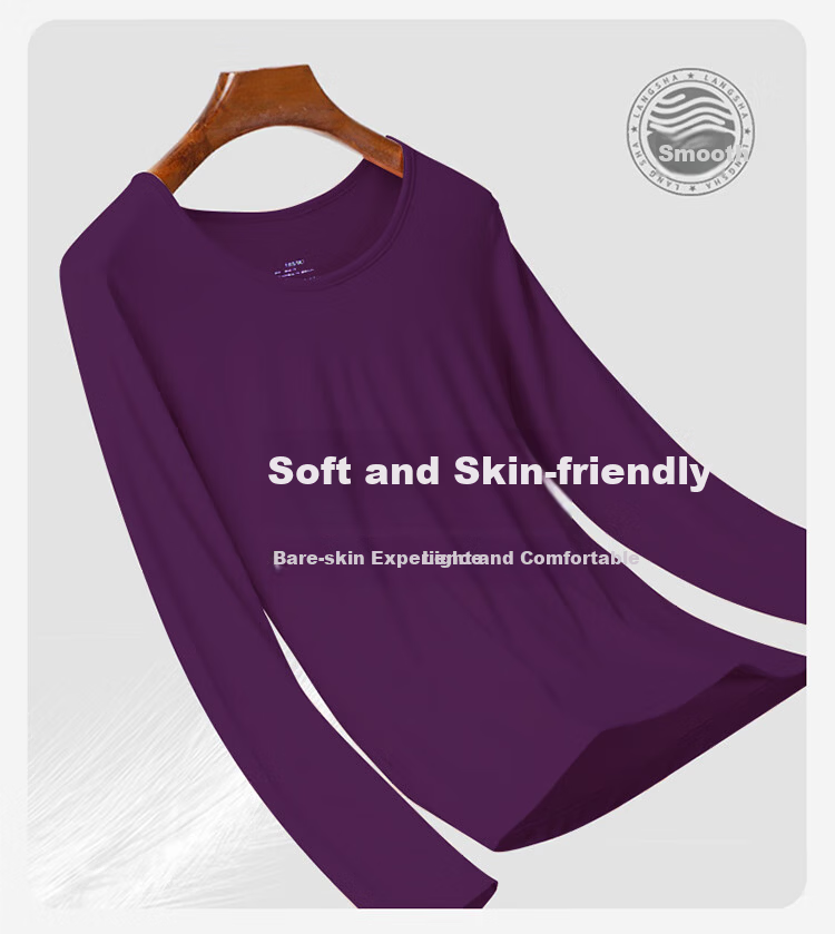 Bingxue Kapok Women's Modal Cotton Seamless 7A Antibacterial Thin Thermal Underwear Set Autumn Winter Base Layer Knitwear 10