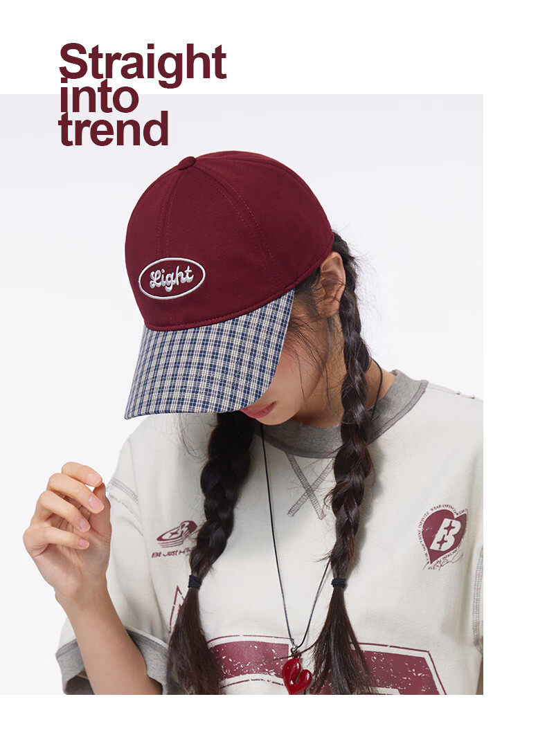CACUSS Women's Spring Summer Baseball Cap Simple College Style Couple Patchwork Soft Top Comfortable Hat Ink Gray 5