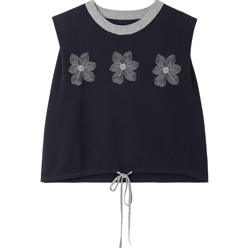 Demana [with Tencel/Linen] Summer Colorblock Crew Neck Raglan Sleeve Embroidered Short Sleeve Loose Knit Top for Women Premium Feel